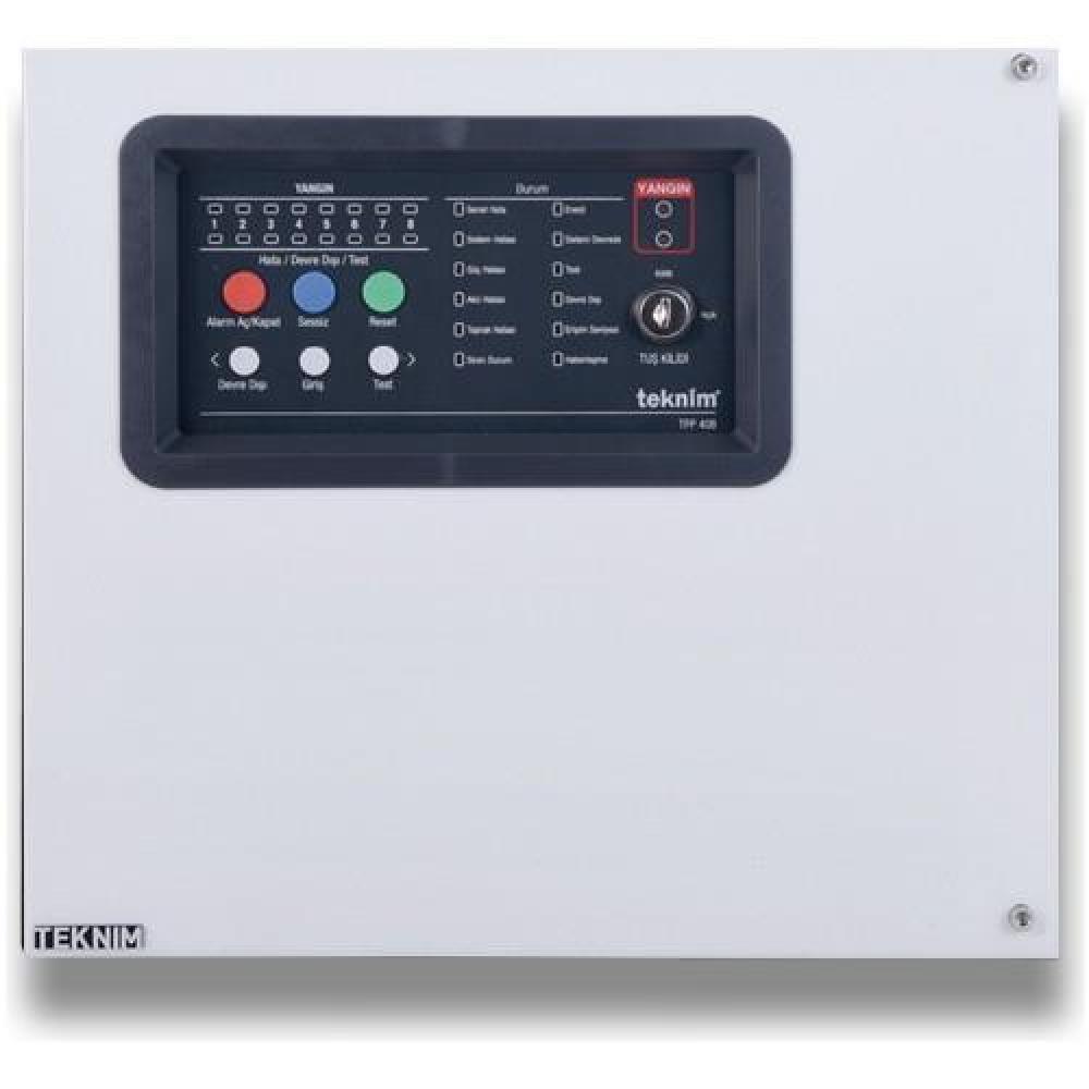 Teknim TFP-408 sekiz bölgeli konvansiyonel yangın alarm paneli